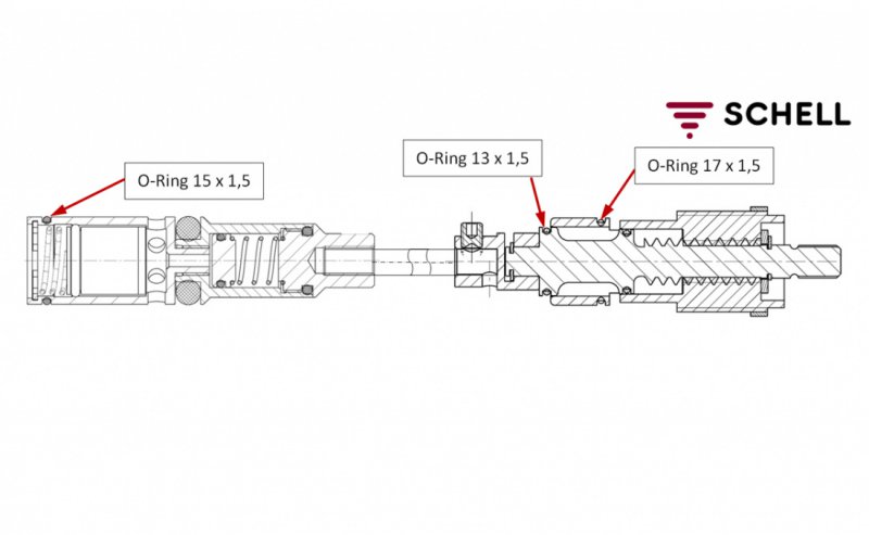 SCHELL ventil Polar II - sada těsnících kroužků
